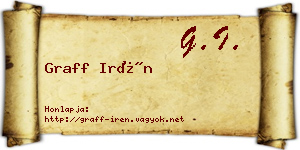 Graff Irén névjegykártya